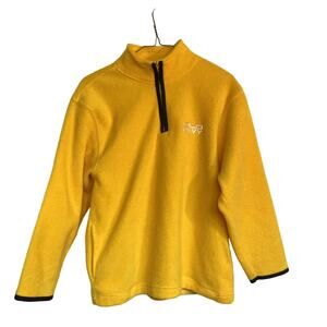 Old Navy Pullover fleece top with front zipper size 12 Yellow long sleeve